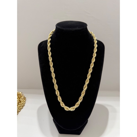Jewelry - big rope chain 7mm 20inch 14k gold layered lobster clasp